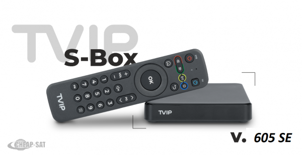 TVIP S-Box v.605 SE IPTV 4K HEVC HD Multimedia Stalker Streamer